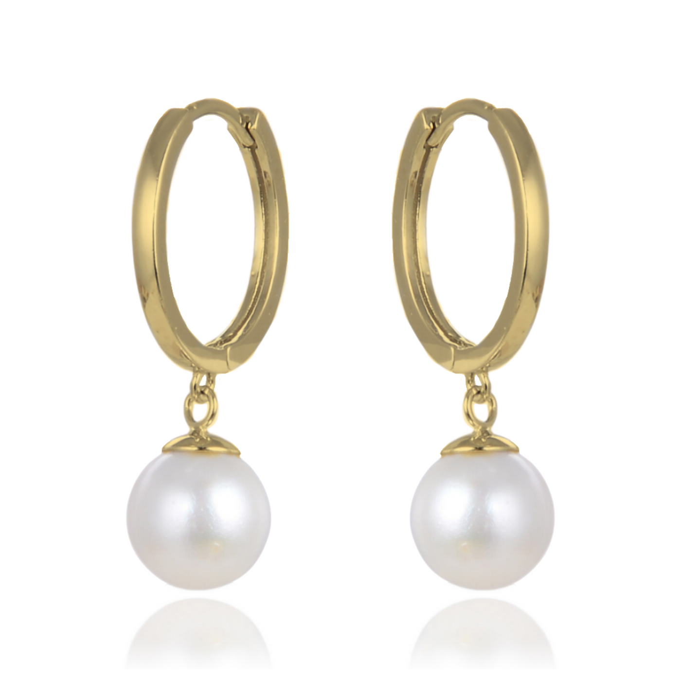 Emelie Gold pearl earrings