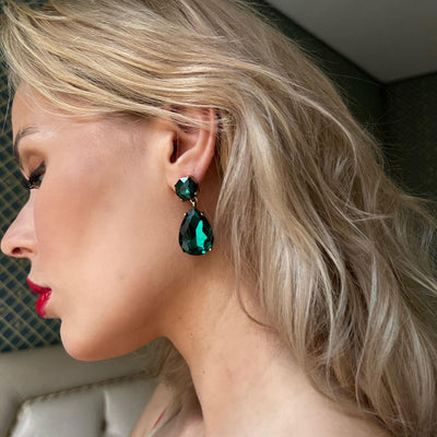 Emerald kristalli korvakorut